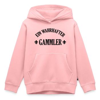 Gammler - Gammlerin - Faulenzer - Slacker - Fauler - Kinder Premium Organic Hoodie - Rosa - Vorne - AI Model Kid Female (0cm)