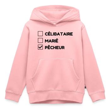Fischerei Fischer Sport Sportler Spieler - Kinder Premium Organic Hoodie - Rosa - Vorne - AI Model Kid Female (0cm)