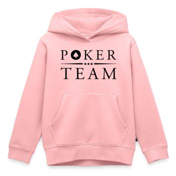 poker team pik - Kinder Premium Organic Hoodie - Rosa - Vorne - AI Model Kid Female (0cm)