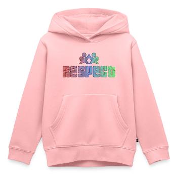 Idée cadeau respect respect tolérance - Sweat Premium à capuche enfant bio - rose - Devant - AI Model Kid Female (0cm)