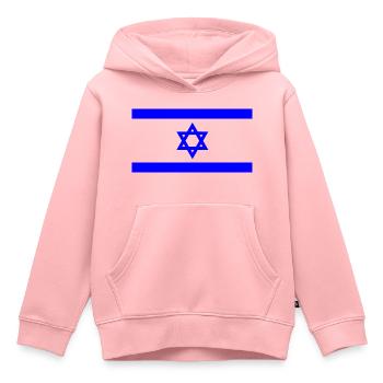 Israel - Sweat Premium à capuche enfant bio - rose - Devant - AI Model Kid Female (0cm)
