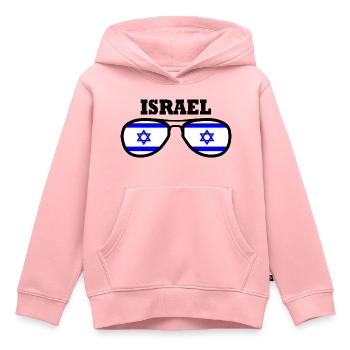 Israel - Sweat Premium à capuche enfant bio - rose - Devant - AI Model Kid Female (0cm)