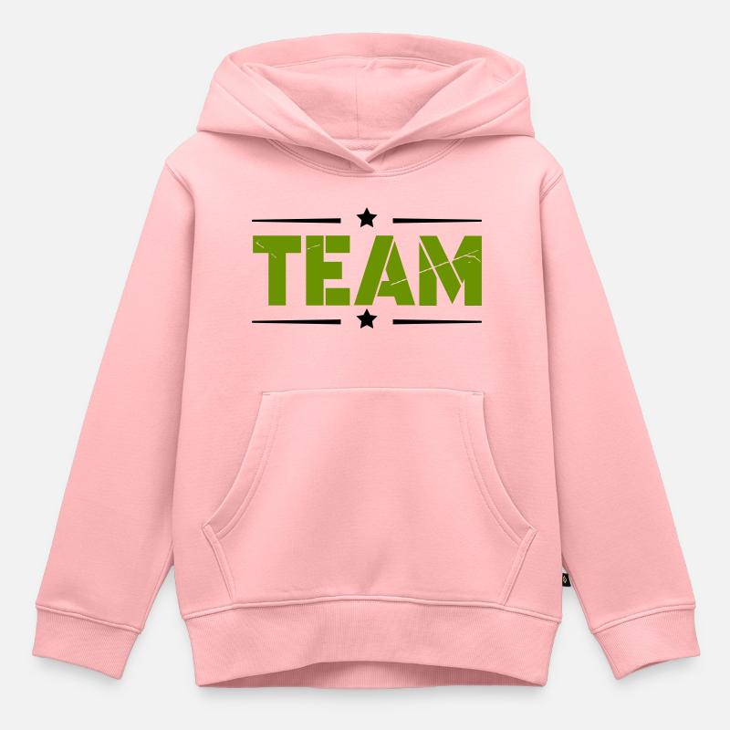 Équipe - Sweat Premium à capuche enfant bio - rose