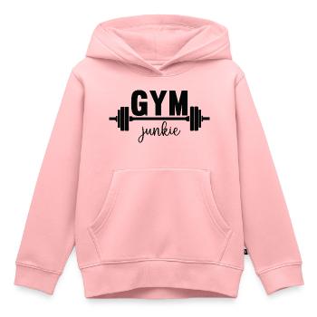 Gym junkie - Kinder Premium Organic Hoodie - Rosa - Vorne - AI Model Kid Female (0cm)