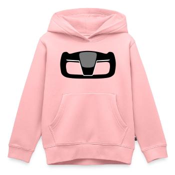 Tesla Yoke Lenkrad Model S X Plaid + Jet - Kinder Premium Organic Hoodie - Rosa - Vorne - AI Model Kid Female (0cm)