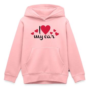 Auto - Kinder Premium Organic Hoodie - Rosa - Vorne - AI Model Kid Female (0cm)