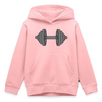 HANTEL Krafttraining 2 - Kinder Premium Organic Hoodie - Rosa - Vorne - AI Model Kid Female (0cm)