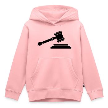 richter__hammer__f1 - Sweat Premium à capuche enfant bio - rose - Devant - AI Model Kid Female (0cm)
