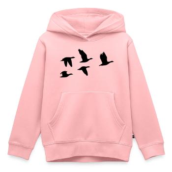 Gans - Kinder Premium Organic Hoodie - Rosa - Vorne - AI Model Kid Female (0cm)