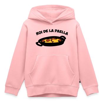 roi de la paella spécialité culinaire espagnole - Sweat Premium à capuche enfant bio - rose - Devant - AI Model Kid Female (0cm)