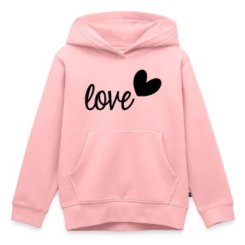 LIEBE. VALENTINSTAG. JUNGGESELLINNENABSCHIED. ICH LIEBE DICH. ICH LIEBE DICH. - Kinder Premium Organic Hoodie - Rosa - Vorne - AI Model Kid Female (0cm)