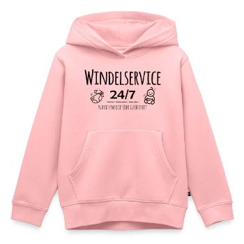 Windelservice rund um die Uhr - Kinder Premium Organic Hoodie - Rosa - Vorne - AI Model Kid Female (0cm)
