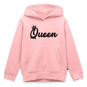Queen - Kids Premium Organic Hoodie - rose - Front - AI Model Kid Female (0cm)
