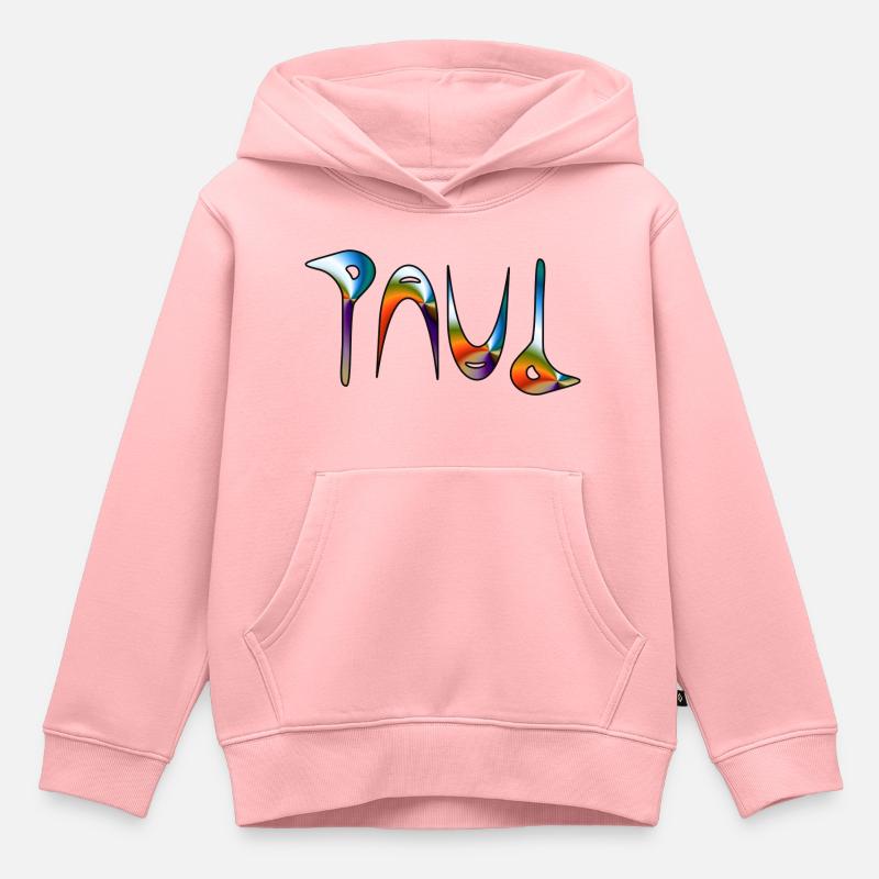 Paul - Sweat Premium à capuche enfant bio - rose