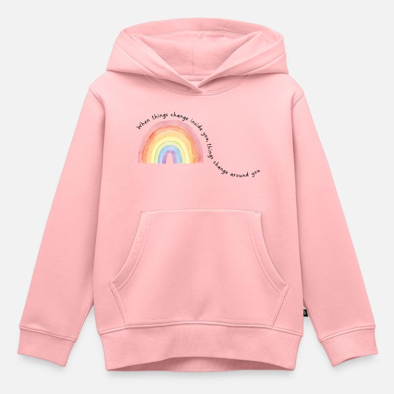 When things change inside you,.... - Kinder Premium Organic Hoodie - Rosa