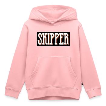 skipper voile bateau yacht - Sweat Premium à capuche enfant bio - rose - Devant - AI Model Kid Female (0cm)