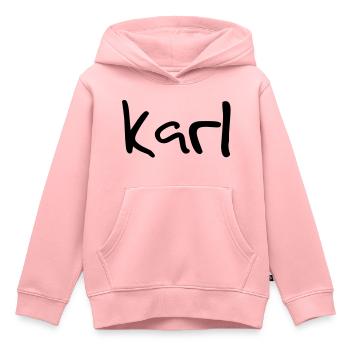 karl - Kinder Premium Organic Hoodie - Rosa - Vorne - AI Model Kid Female (0cm)