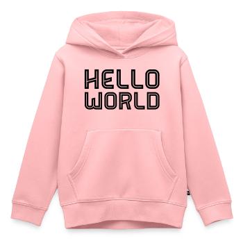 Hello World - Kinder Premium Organic Hoodie - Rosa - Vorne - AI Model Kid Female (0cm)