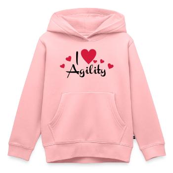 Agility - Kinder Premium Organic Hoodie - Rosa - Vorne - AI Model Kid Female (0cm)