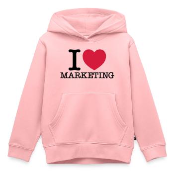 I (Heart) Marketing - Kinder Premium Organic Hoodie - Rosa - Vorne - AI Model Kid Female (0cm)