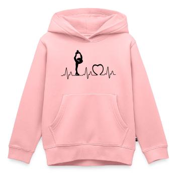 Heartbeat mit Herz eis1 - Kinder Premium Organic Hoodie - Rosa - Vorne - AI Model Kid Female (0cm)