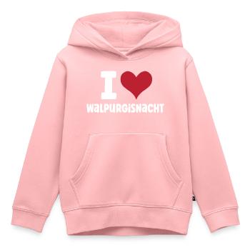 I LOVE WALPURGISNACHT I GESCHENK FÜR HEXEN - Kinder Premium Organic Hoodie - Rosa - Vorne - AI Model Kid Female (0cm)