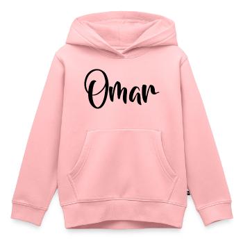 Vorname - Omar - Kinder Premium Organic Hoodie - Rosa - Vorne - AI Model Kid Female (0cm)