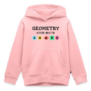 Geometrie hält dich in Form, geometrische Formen - Kinder Premium Organic Hoodie - Rosa - Vorne - AI Model Kid Female (0cm)