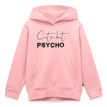 Cute but Psycho Shirt - Kids Premium Organic Hoodie - rose - Front - AI Model Kid Female (0cm)