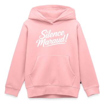 Silence maraud ! - Sweat Premium à capuche enfant bio - rose - Devant - AI Model Kid Female (0cm)
