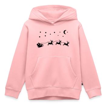 weihnachtsmann weihnachten schlitten - Kinder Premium Organic Hoodie - Rosa - Vorne - AI Model Kid Female (0cm)