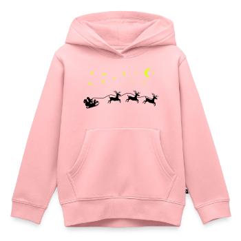 weihnachtsmann weihnachten schlitten - Kinder Premium Organic Hoodie - Rosa - Vorne - AI Model Kid Female (0cm)