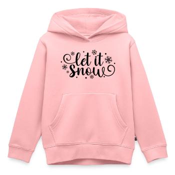Let it Snow – Winter Snowflake - Kinder Premium Organic Hoodie - Rosa - Vorne - AI Model Kid Female (0cm)
