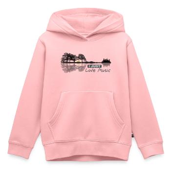 Ich liebe Musik - Gitarre - Kinder Premium Organic Hoodie - Rosa - Vorne - AI Model Kid Female (0cm)
