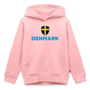 Drapeau national du Danemark - Sweat Premium à capuche enfant bio - rose - Devant - AI Model Kid Female (0cm)