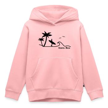 Costa Rica. - Kinder Premium Organic Hoodie - Rosa - Vorne - AI Model Kid Female (0cm)