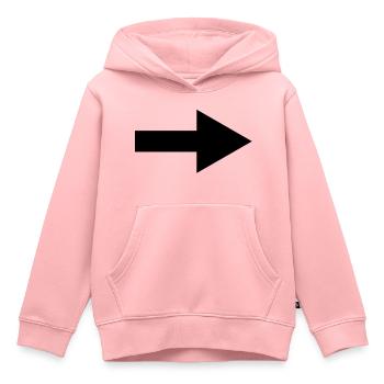 arrow - Kids Premium Organic Hoodie - rose - Front - AI Model Kid Female (0cm)
