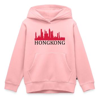 hongkong - Kinder Premium Organic Hoodie - Rosa - Vorne - AI Model Kid Female (0cm)