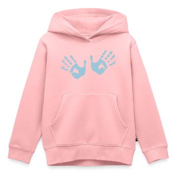 Hands - Hände - Kinder Premium Organic Hoodie - Rosa - Vorne - AI Model Kid Female (0cm)