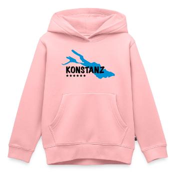 Lac de Constance - Sweat Premium à capuche enfant bio - rose - Devant - AI Model Kid Female (0cm)