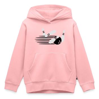 Fast Bowling Throw - Sweat Premium à capuche enfant bio - rose - Devant - AI Model Kid Female (0cm)