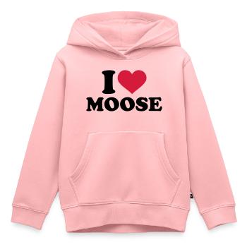 Elch - Kinder Premium Organic Hoodie - Rosa - Vorne - AI Model Kid Female (0cm)