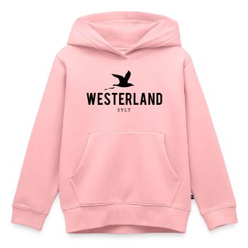 Möwe Westerland Sylt - Kinder Premium Organic Hoodie - Rosa - Vorne - AI Model Kid Female (0cm)
