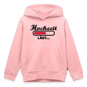 Hochzeit - Kinder Premium Organic Hoodie - Rosa - Vorne - AI Model Kid Female (0cm)