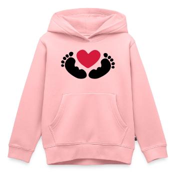 bébé - Sweat Premium à capuche enfant bio - rose - Devant - AI Model Kid Female (0cm)