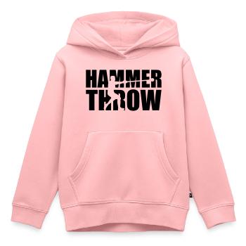 Hammer throw - Kids Premium Organic Hoodie - rose - Front - AI Model Kid Female (0cm)