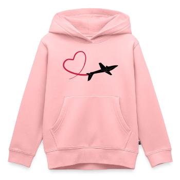 Kunstflug aerobatic Fox Geschenk - Kinder Premium Organic Hoodie - Rosa - Vorne - AI Model Kid Female (0cm)