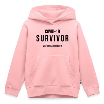 COVID-19 Survivor - Kinder Premium Organic Hoodie - Rosa - Vorne - AI Model Kid Female (0cm)