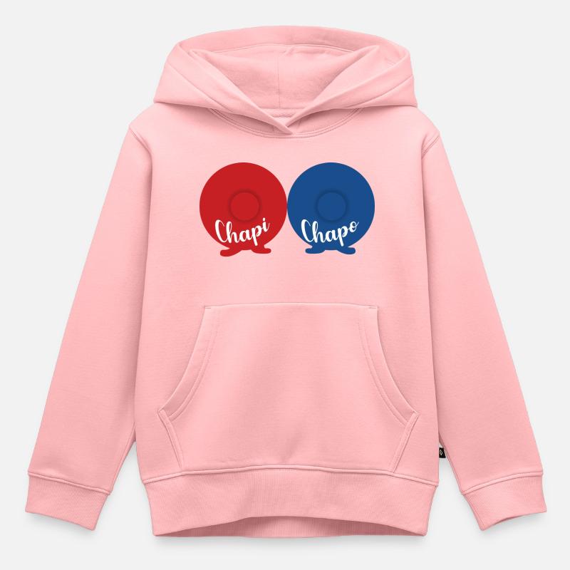 chapichapo - Sweat Premium à capuche enfant bio - rose