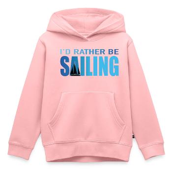 Je préfère naviguer - Sweat Premium à capuche enfant bio - rose - Devant - AI Model Kid Female (0cm)